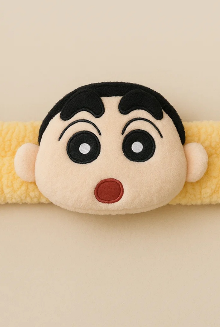 Baby Headband with Crayon Shin-chan Design – Plush Cartoon Character Style